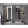 Mexen Coro bathroom mirror illuminated 50 x 150 cm, LED 6000K, anti-fog, black frame - 9817-050-150-611-70