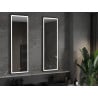 Mexen Coro illuminated bathroom mirror 50 x 150 cm, LED 6000K, anti-fog, black frame - 9817-050-150-611-70