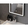 Mexen Coro bathroom mirror illuminated 50 x 150 cm, LED 6000K, anti-fog, black frame - 9817-050-150-611-70