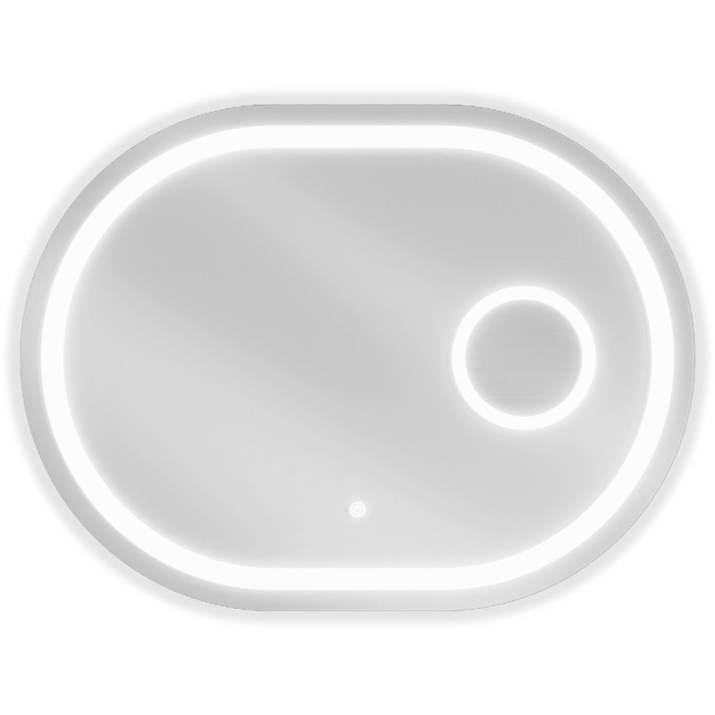 Mexen Umba illuminated bathroom mirror with cosmetic mirror 100 x 80 cm, LED 6000K, anti-fog - 9822-100-080-611-00