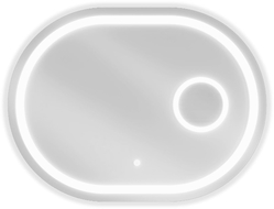 Mexen Umba illuminated bathroom mirror with cosmetic mirror 100 x 80 cm, LED 6000K, anti-fog - 9822-100-080-611-00