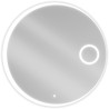 Mexen Ella illuminated bathroom mirror with cosmetic mirror, round 90 cm, LED 6000K, anti-fog - 9811-090-090-611-00