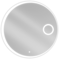 Mexen Ella illuminated bathroom mirror with cosmetic mirror, round 90 cm, LED 6000K, anti-fog - 9811-090-090-611-00