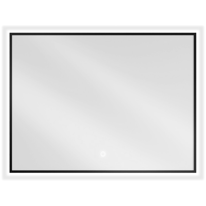Mexen Erma illuminated bathroom mirror 80 x 60 cm, LED 6000K, anti-fog, black frame - 9814-080-060-611-70