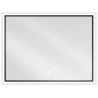 Mexen Erma illuminated bathroom mirror 80 x 60 cm, LED 6000K, anti-fog, black frame - 9814-080-060-611-70