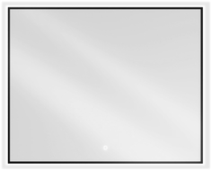 Mexen Erma 100 x 80 cm LED illuminated bathroom mirror, 6000K, anti-fog, black frame - 9814-100-080-611-70