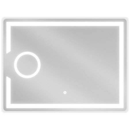 Mexen Onyx illuminated bathroom mirror with cosmetic mirror 80 x 60 cm, LED 6000K, anti-fog - 9813-080-060-611-00