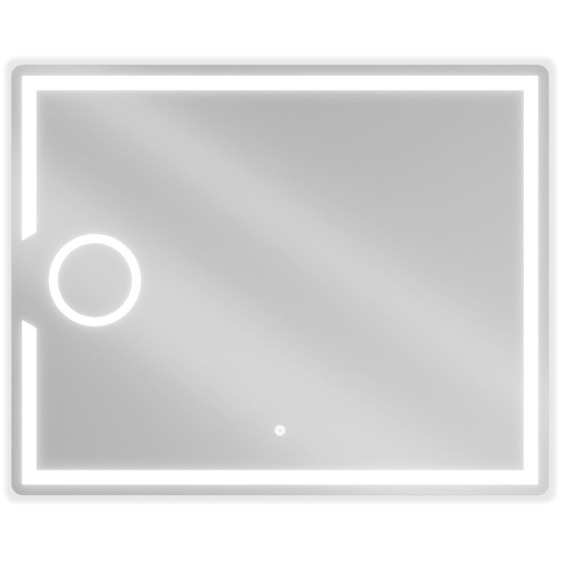 Mexen Onyx illuminated bathroom mirror with cosmetic mirror 100 x 80 cm, LED 6000K, anti-fog - 9813-100-080-611-00