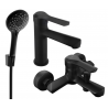 Mexen Sabre R74 bathtub set, Black - 72103R74-70