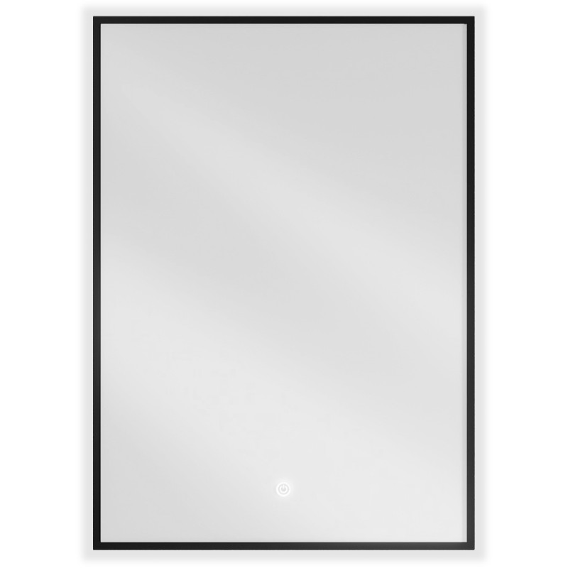 Mexen Erma illuminated bathroom mirror 50 x 70 cm, LED 6000K, anti-fog, black frame - 9814-050-070-611-70