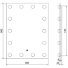 Mexen Dona backlit bathroom mirror 60 x 80 cm, LED 6000K, anti-fog - 9818-060-080-611-00