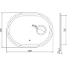 Mexen Umba bathroom mirror with lighting and cosmetic mirror 100 x 80 cm, LED 6000K, anti-fog - 9822-100-080-611-00