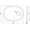 Mexen Umba illuminated bathroom mirror with a makeup mirror 100 x 80 cm, LED 6000K, demister - 9822-100-080-611-00