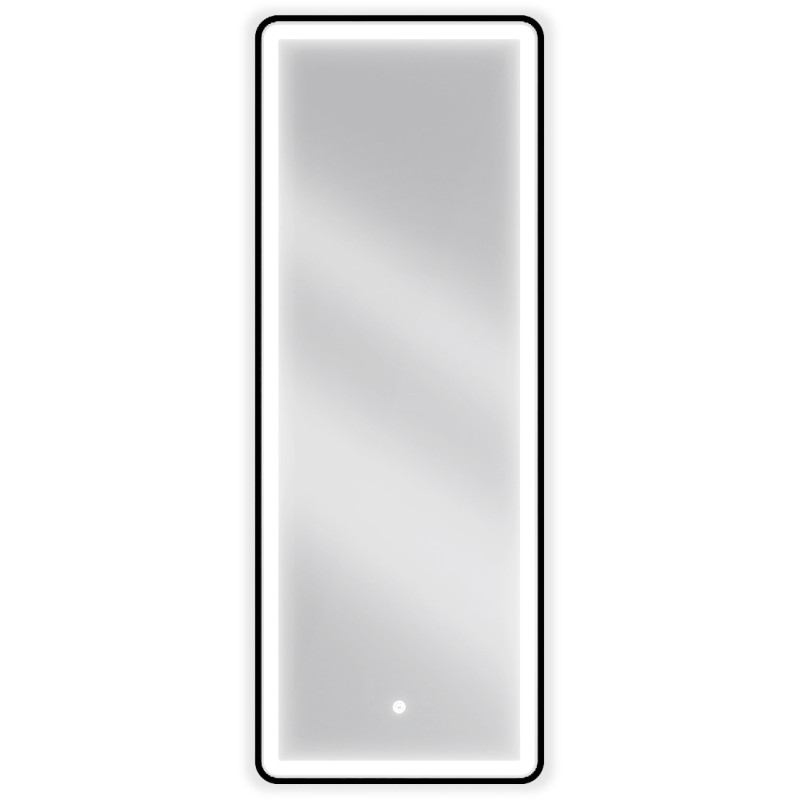 Mexen Coro illuminated bathroom mirror 45 x 120 cm, LED 6000K, anti-fog, black frame - 9817-045-120-611-70