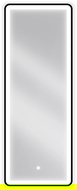 Mexen Coro illuminated bathroom mirror 45 x 120 cm, LED 6000K, anti-fog, black frame - 9817-045-120-611-70