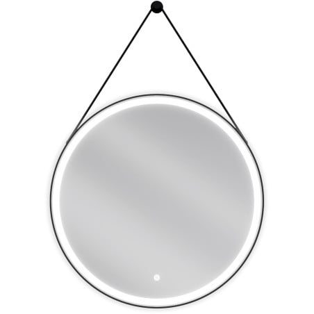 Mexen Reni illuminated bathroom mirror, round 70 cm, LED 6000K, anti-fog, black frame - 9812-070-070-611-70