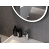 Mexen Reni backlit bathroom mirror, round 70 cm, LED 6000K, anti-fog, black frame - 9812-070-070-611-70
