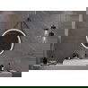 Mexen Reni illuminated bathroom mirror, round 80 cm, LED 6000K, demister, black frame - 9812-080-080-611-70