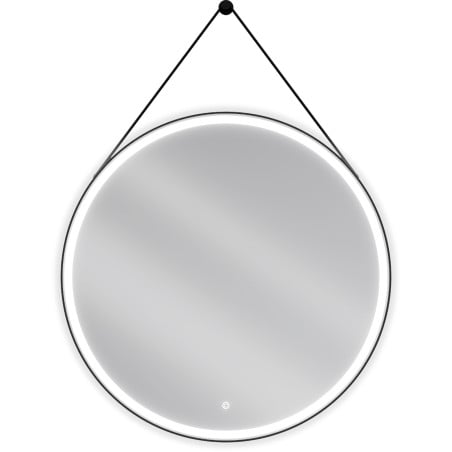 Mexen Reni illuminated bathroom mirror, round 90 cm, LED 6000K, demister, black frame - 9812-090-090-611-70
