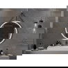 Mexen Reni illuminated bathroom mirror, round 90 cm, LED 6000K, demister, black frame - 9812-090-090-611-70
