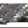 Mexen Reni illuminated bathroom mirror, round 90 cm, LED 6000K, demister, black frame - 9812-090-090-611-70