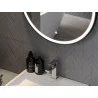 Mexen Reni illuminated bathroom mirror, round 100 cm, LED 6000K, anti-fog, black frame - 9812-100-100-611-70