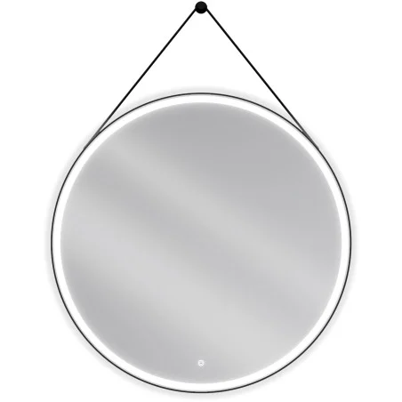 Mexen Reni illuminated bathroom mirror, round 100 cm, LED 6000K, anti-fog, black frame - 9812-100-100-611-70