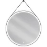 Mexen Reni illuminated bathroom mirror, round 100 cm, LED 6000K, anti-fog, black frame - 9812-100-100-611-70