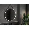 Mexen Reni illuminated bathroom mirror, round 100 cm, LED 6000K, anti-fog, black frame - 9812-100-100-611-70