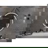 Mexen Reni illuminated bathroom mirror, round 100 cm, LED 6000K, demister, black frame - 9812-100-100-611-70