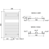 Mexen Hades bathroom radiator 800 x 500 mm, 386 W, white - W104-0800-500-00-20