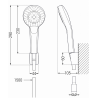 Mexen Sabre R05 bathtub mixer tap with shower head, Chrome - 7213R05-00