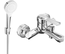 Mexen Sabre R05 bathtub mixer tap with shower head, Chrome - 7213R05-00