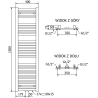 Mexen Hades bathroom radiator 1500 x 400 mm, 583 W, white - W104-1500-400-00-20