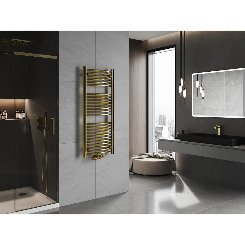 Mexen Ares bathroom radiator 1200 x 500 mm, 420 W, gold - W102-1200-500-00-50