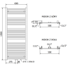 Mexen Hades bathroom radiator 1500 x 600 mm, 812 W, white - W104-1500-600-00-20