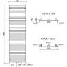 Mexen Hades bathroom radiator 1800 x 600 mm, 1000 W, black - W104-1800-600-00-70