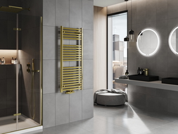 Mexen Hades towel radiator 1200 x 500 mm, 450 W, gold - W104-1200-500-00-50
