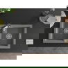 Mexen Mario 2-compartment granite sink with a kitchen mixer tap Aster, Grey - 6504-71-73450-07