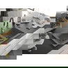 Mexen Mario 2-compartment granite sink with a kitchen mixer tap Aster, Grey - 6504-71-73450-07-B