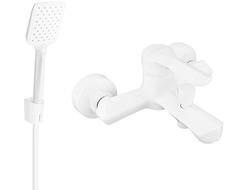 Mexen Sabre R62 bathtub faucet with shower set, white - 7213R62-20