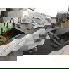 Mexen Mario granite sink with 2 bowls and Aster kitchen tap, black/silver metallic - 6504-73-73450-57-B