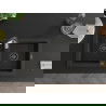 Mexen Mario 2-compartment granite sink with a kitchen mixer tap Aster, Black/Gold metallic - 6504-75-73450-07-B
