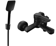 Mexen Sabre R62 bathtub mixer tap with shower head, Black - 7213R62-70