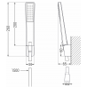 Mexen Sabre R72 bathtub faucet with shower set, chrome - 7213R72-00