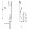 Mexen Sabre R72 bathtub mixer tap with shower head, Chrome - 7213R72-00