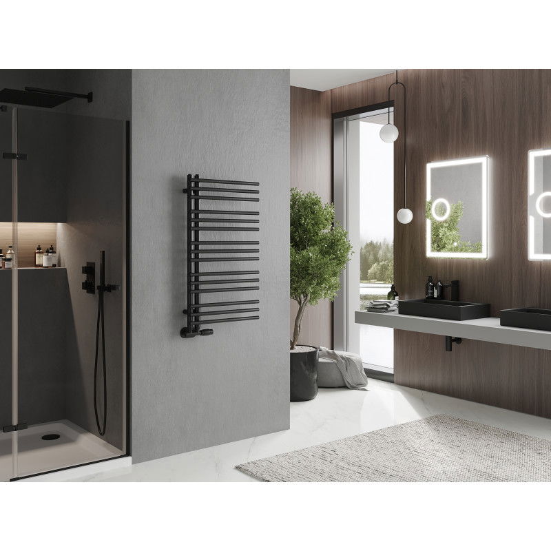 Mexen Neptun decorative bathroom radiator 900 x 500 mm, 369 W, black - W101-0900-500-00-70