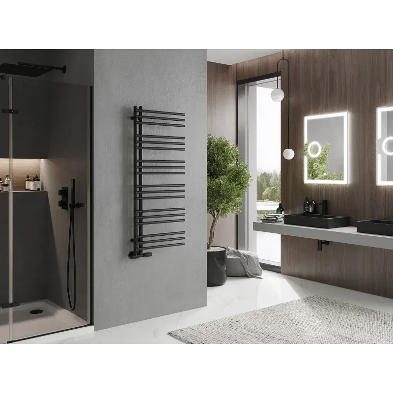 Mexen Neptun decorative bathroom radiator 1200 x 500 mm, 456 W, black - W101-1200-500-00-70