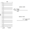 Mexen Neptun bathroom radiator 1200 x 500 mm, 456 W, white - W101-1200-500-00-20