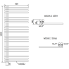Mexen Neptun decorative bathroom radiator 1200 x 500 mm, 456 W, white - W101-1200-500-00-20